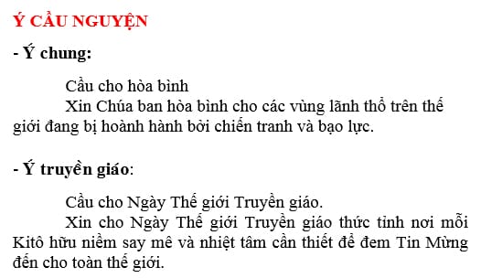 Phân Công Phụng Vụ tháng 10/2014