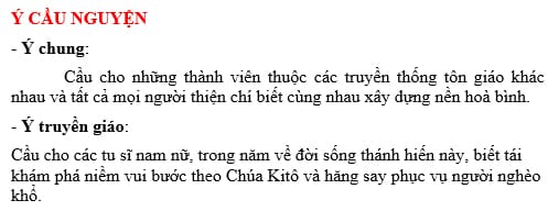 Phân Công Phụng Vụ tháng 01/2015