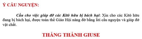 Phân Công Phụng Vụ Tháng 03/2017