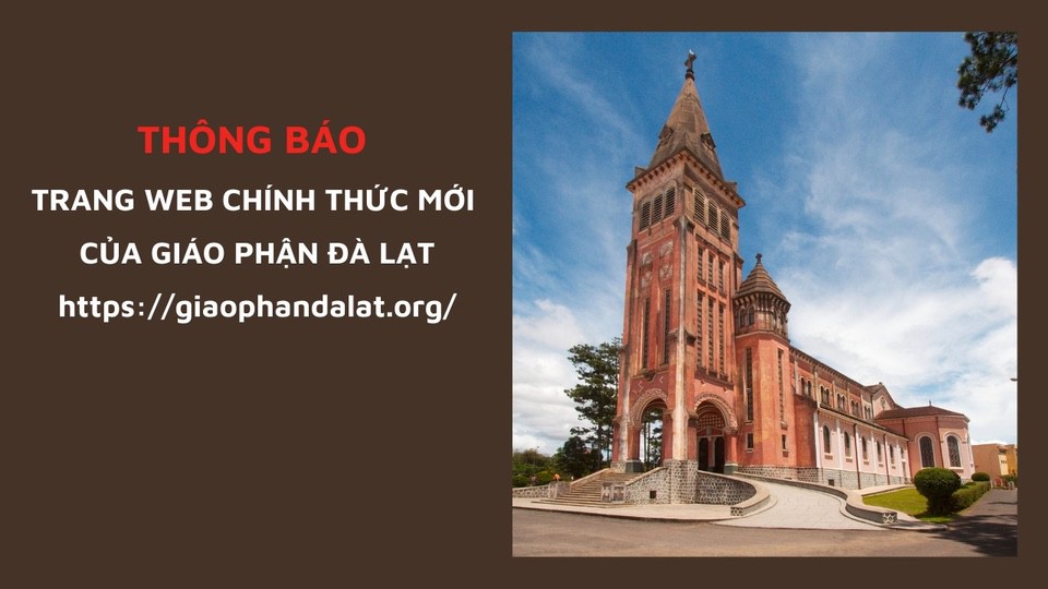 Thông báo trang web chính thức mới của Giáo phận Đà Lạt