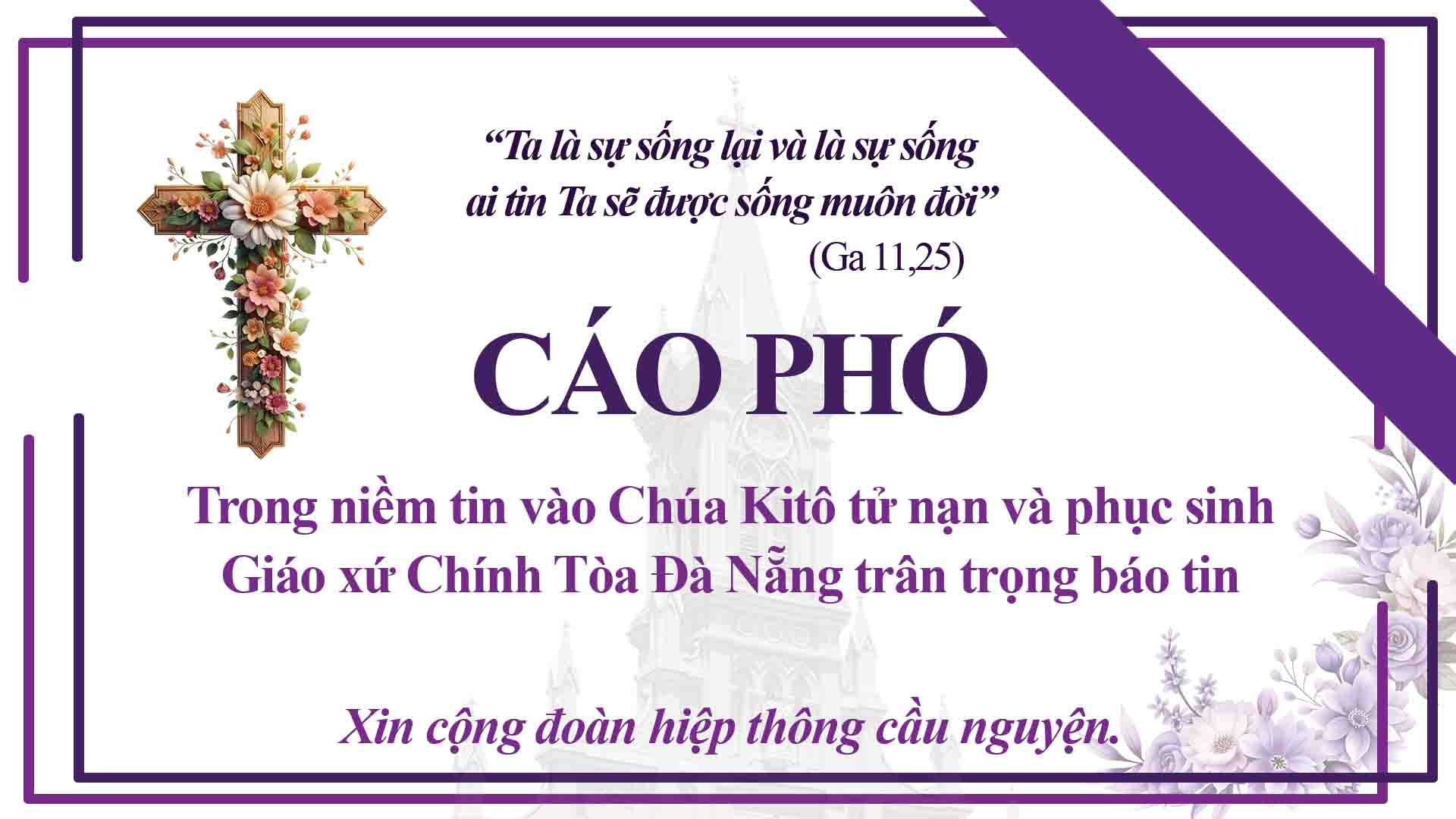 Cáo phó: Bà MARIA TRẦN THỊ KIM HOA (1941)